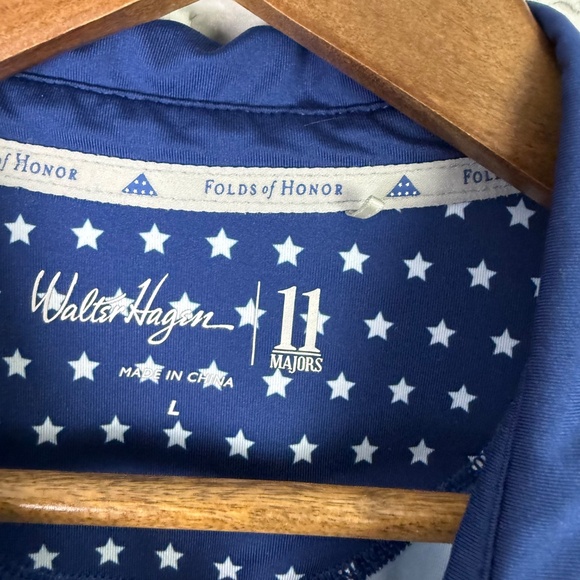 Walter Hagen x Folds of Honor Patriotic Colorblock Performance Golf Polo LARGE - Picture 3 of 8